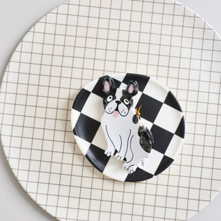 Black Check Coaster