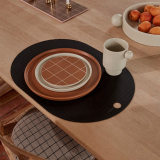 Round Suki Tray - Caramel / Offwhite